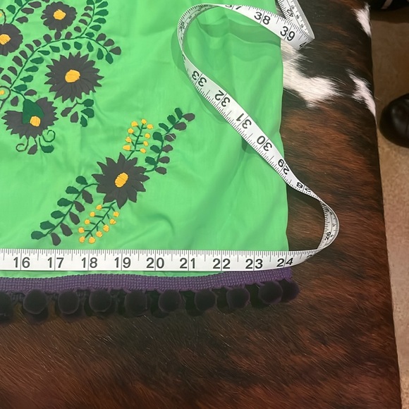 Vintage 70’s Hand Embroidered Flower Mexican Dress size L - Picture 9 of 11